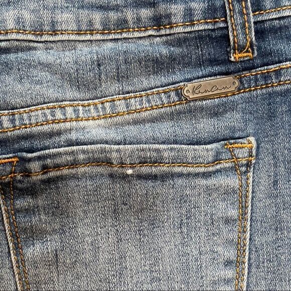 KanCan Hi-Low Fringed Denim Mini Skirt SMALL - Picture 8 of 14